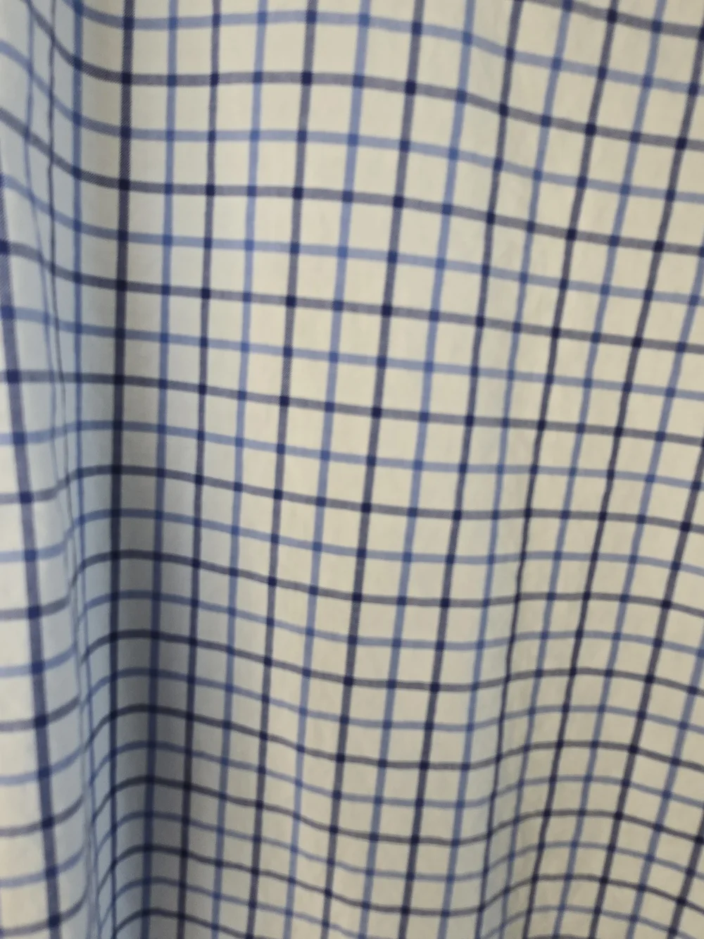 Polo Ralph Lauren White Shirt with Navy Windowpane Check